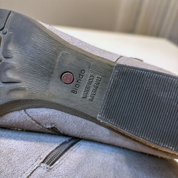 Blondo Women's‎ Grey Suede Leather Waterproof 2" Block Heel Booties US Size 9 M - Picture 10 of 12